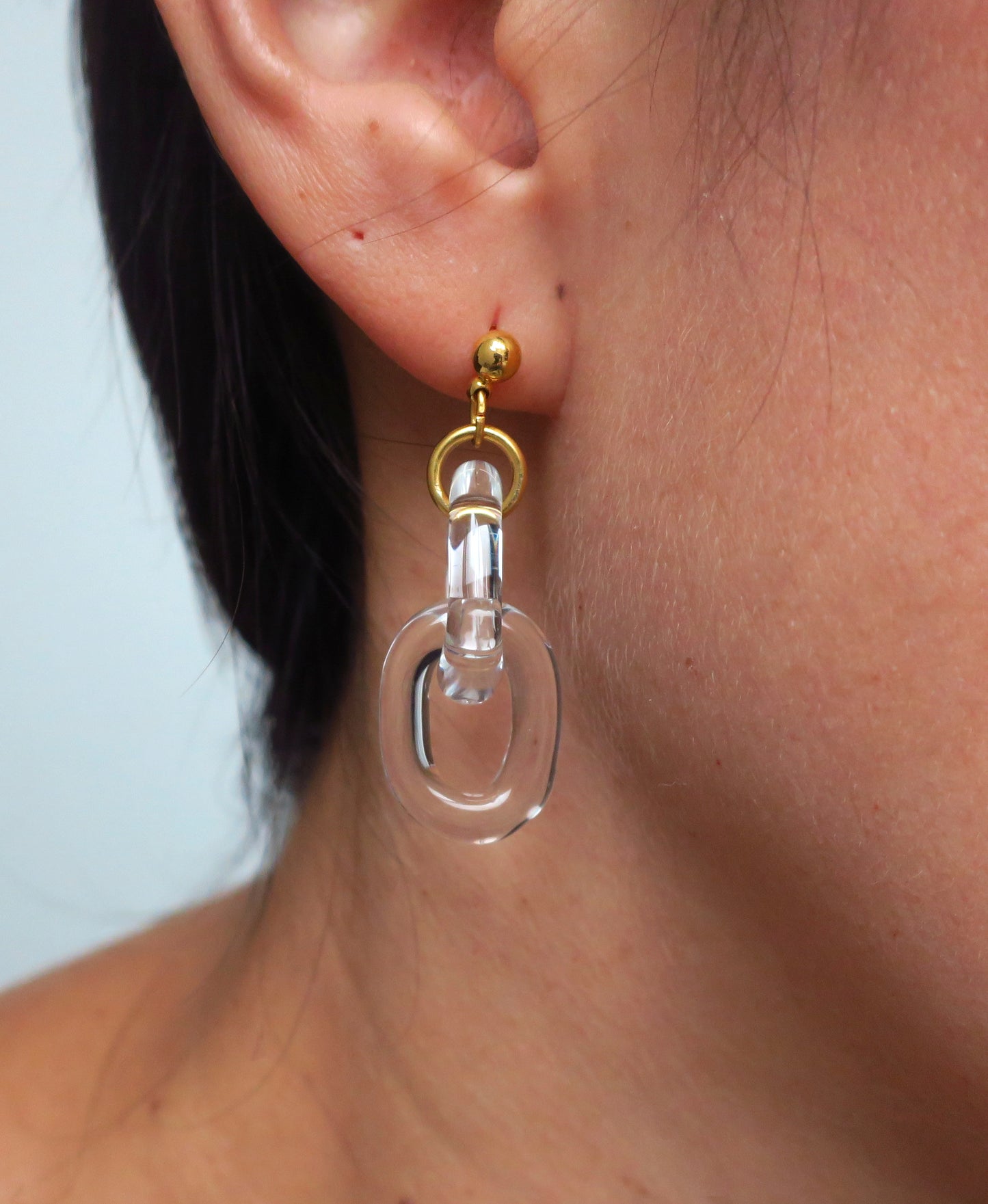Aretes colgantes de cadena