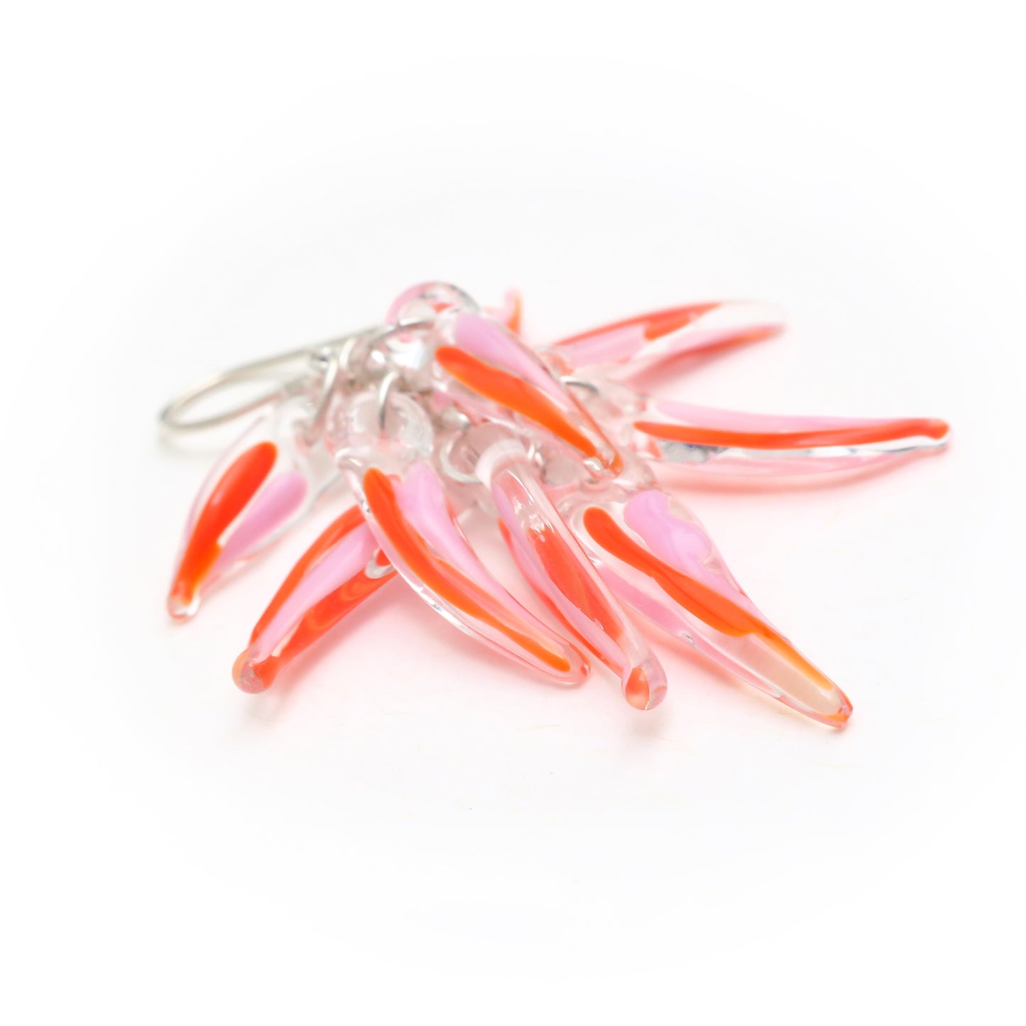 Aretes largos de cristal de Murano Nudib