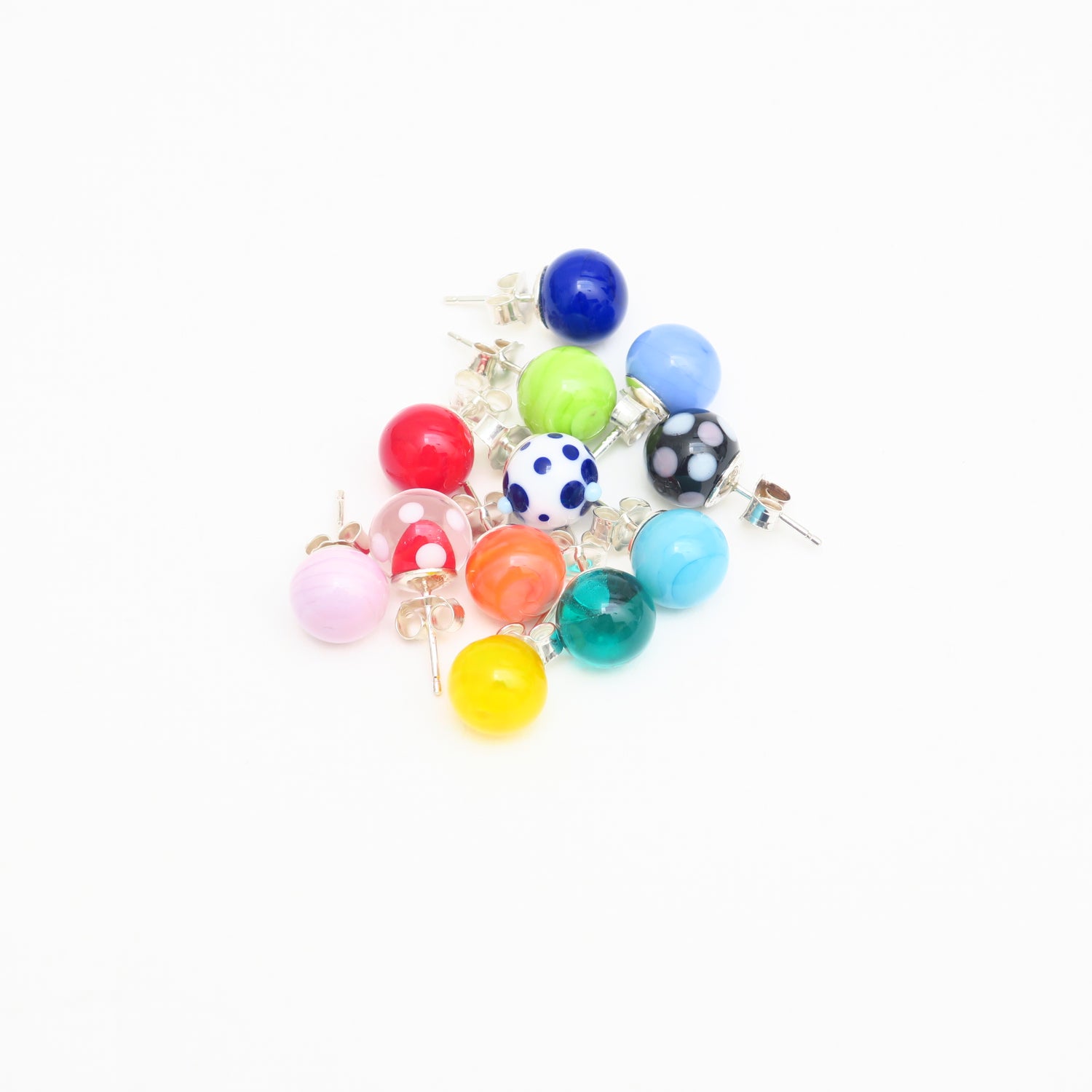 Aretes de cristal de murano
