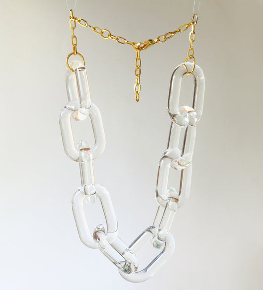 Cadena Chunky de Vidrio