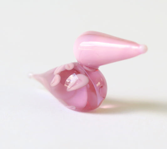 Pink bird glass sculpture